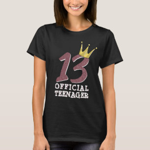 Camiseta 13 Aniversário Oficial Adolescente Adolescente Ga