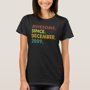 Camiseta 13 Anos De Idade Incrível Desde Dezembro De 2009,