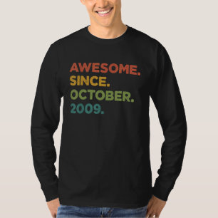 Camiseta 13 anos de idade incrível desde outubro de 2009 13