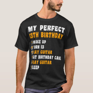 Camiseta 13 Anos Minha 13 Perfeita 13 de Violão de Aniversá