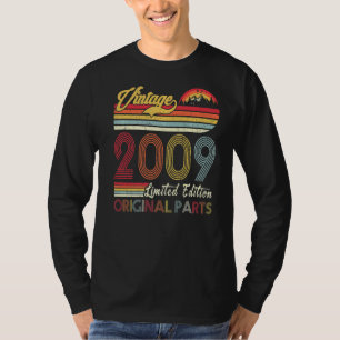 Camiseta 13 anos Vintage 2009 13º aniversário
