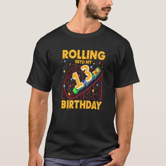 Camiseta 13 Birthda — Parque de Amusement de Rollercoaster (Frente)