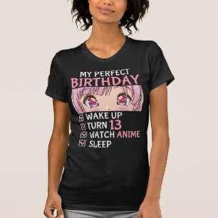 Camiseta 13 Birthday Assiste Anime De 13 Anos