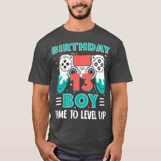 Camiseta 13 Birthday Boy Engraçado Presente para Meninos