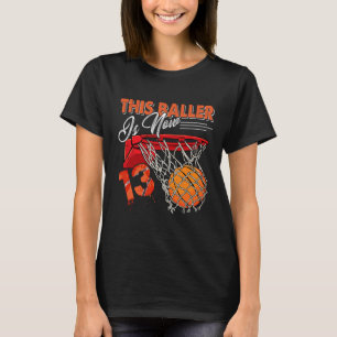 Camiseta 13 Birthday Bysketbyll Diversão 13 Anos Crianças G