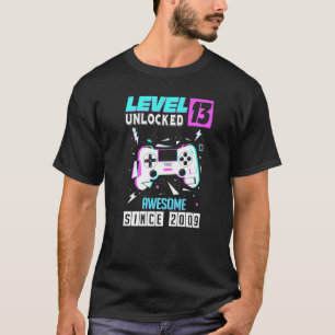 Camiseta 13 Birthday Gamer Boys Teen 13 Year Old Video G