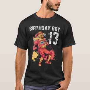 Camiseta 13 Birthday, Garoto de Aniversário de Paintball, 1