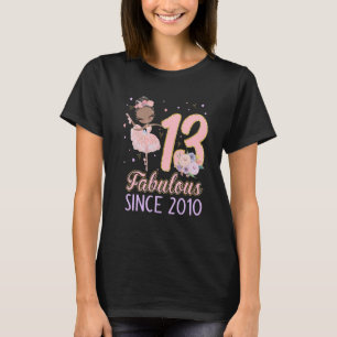 Camiseta 13 Birthday Girl Outfit Ballerina Dancer Balé