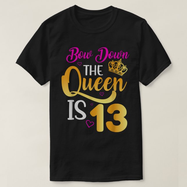 Camiseta 13 Birthday Girls 13 Anos Oficial Teenager Bir (Frente do Design)