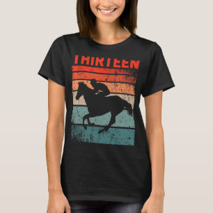 Camiseta 13 Birthday Horse Rider Fan 13 Anos Raparigas B