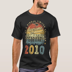 Camiseta 13 Birthday Incrível Desde Fevereiro De 2010 13 An