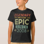 Camiseta 13 Birthday Legendary 2008<br><div class="desc">Garota 13 de Aniversário Legendário 2008. Vintage,  Filha Filho De Aniversário De 13 Anos.</div>
