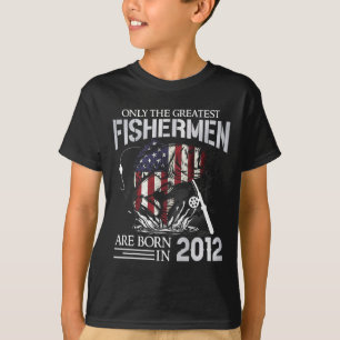 Camiseta 13 Birthday Pescadores Usa Bandeira De 13 Anos
