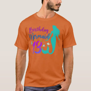 Camiseta 13 Birthday Sereid Ocean 13 Anos de Idade Bd Mágic