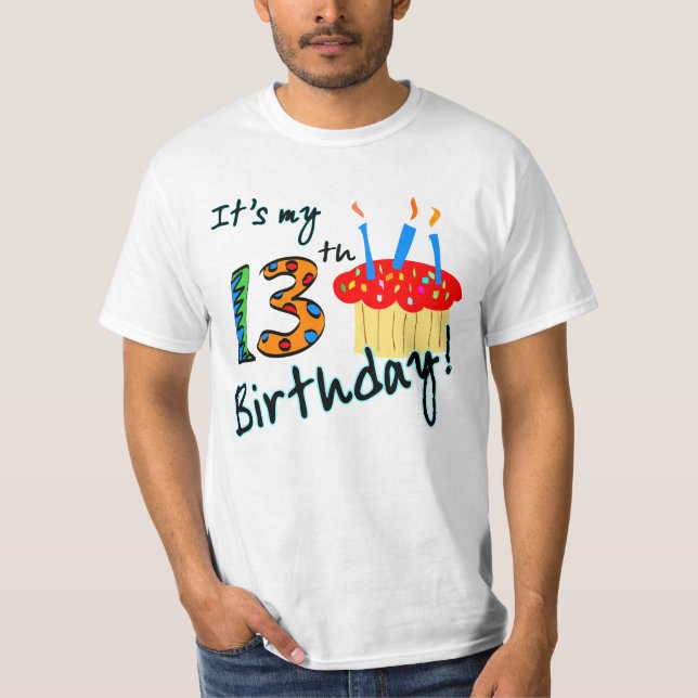 Camiseta 13 Birthday T shirt (Frente)