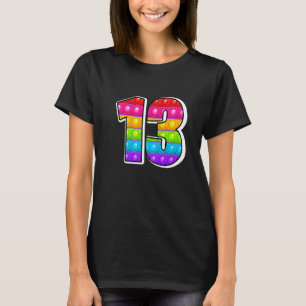 Camiseta 13 Capital Mais Curto13 Alfabeto Funny Poppin K