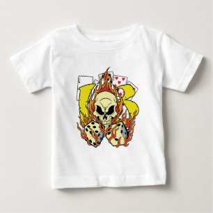 Camiseta 13 dados e crânios afortunados