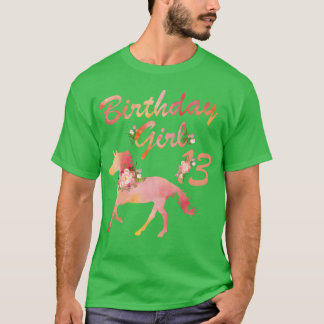 Camiseta 13 de Cavalo Aniversário Para Raparigas Adoram Cav