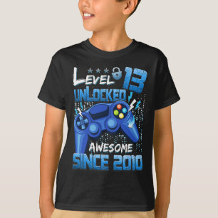 Camiseta 13 Nascença do 13 do Jogo de Vídeo Rapaz Incrível