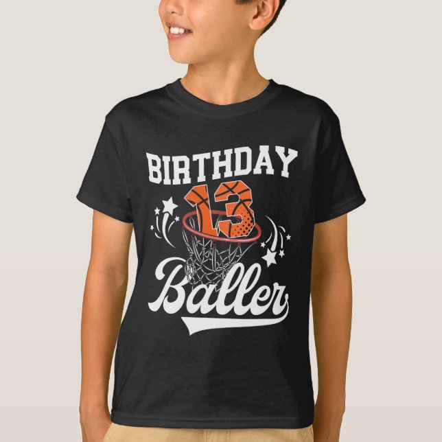 Camiseta 13th Sketll Birthday Thirteen Year Old Sketll Play (Frente)