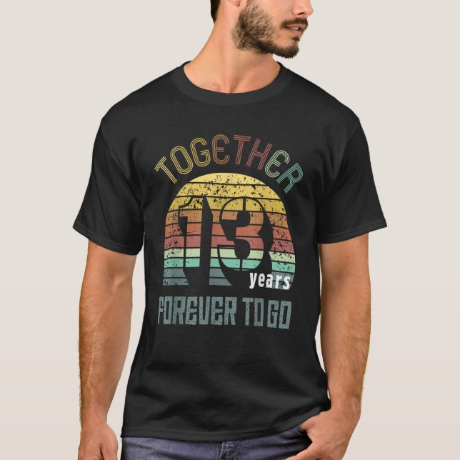 Camiseta 13th Years Wedding Anniversary Gifts For Couples M (Frente)