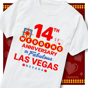 Camiseta 14º Aniversário de Casamento Fabuloso Casal de Las