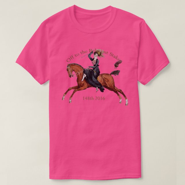 Camiseta 148.º Belmont Stake 2016 Horse Racing 1 (Frente do Design)