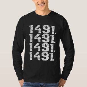 Camiseta 1491 Pré-Colombo Descolonizar Nativo Americano Ind