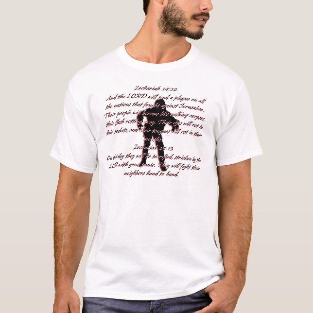 Camiseta 14:12 de Zechariah (Frente)