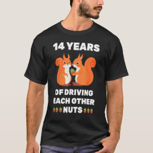Camiseta 14 14 Anos De Casal Engraçado Para O Aniversário D