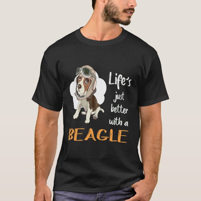 Camiseta 14 A Vida É Melhor Com Um Beagle (Frente)