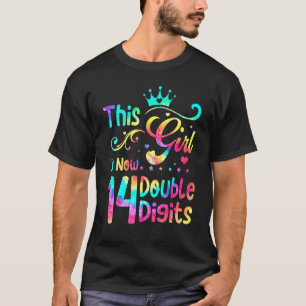 Camiseta 14 Aniversário Esta Rapariga Tem Agora 14 Dígitos