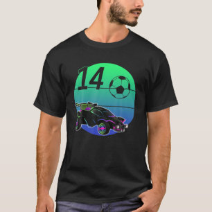Camiseta 14 Aniversário Estilo Retro Rocket RC Soccer Car L