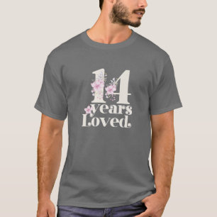 Camiseta 14 Anos Adorados Para Adolescentes Festa de aniv