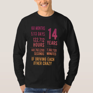 Camiseta 14 Anos Casados Engraçados 14