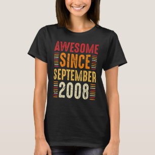 Camiseta 14 Anos De Idade Incrível Desde Setembro De 2008 1