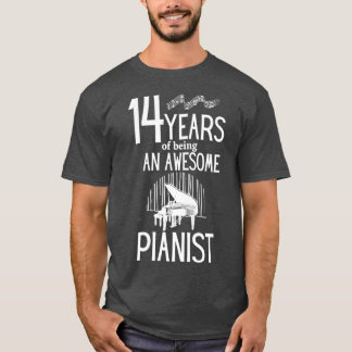 Camiseta 14 anos de ser um pianista incrívelTShirt 1