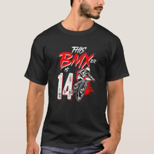 Camiseta 14 Birthday Boy BMX Decorações de Festa de anivers