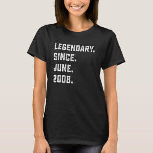Camiseta 14 Birthday Gift Legendary Desde Junho De 2008 14