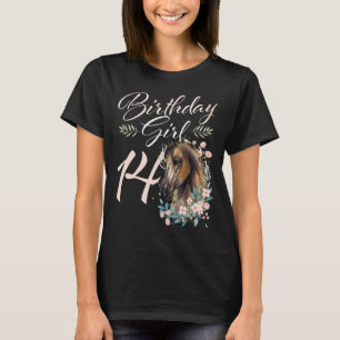 Camiseta 14 Birthday Girl Horse 14 Anos