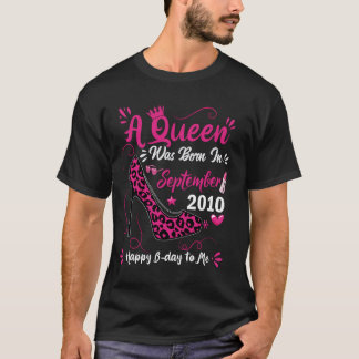 Camiseta 14 Birthday High Heel Uma Rainha Foi Nascer Em Sep