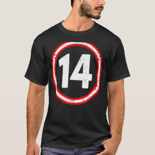 Camiseta 14 de aniversário de Menino ou Rapariga 14 anos Ca