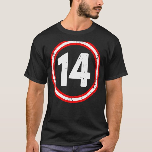 Camiseta 14 de aniversário de Menino ou Rapariga 14 anos Ca (Frente)