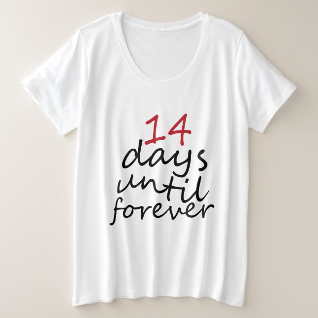 CAMISETA 14 DIAS ATÉ SEMPRE (Frente do Design)