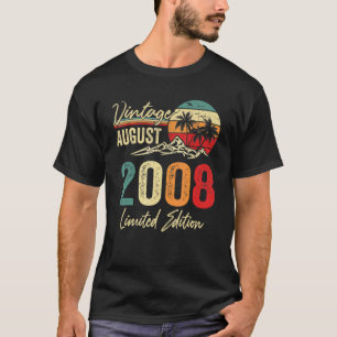 Camiseta 14 Yr Old Vintage August 2008 14th Birthday