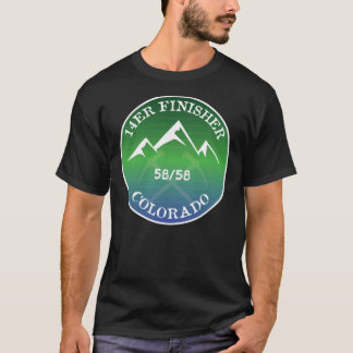Camiseta 14er Finisher Colorado Fourteener 14ers Navegando