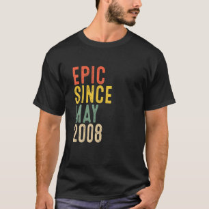 Camiseta 14Th Birthday Gifts Epic Since May 2008 14 Year Ol