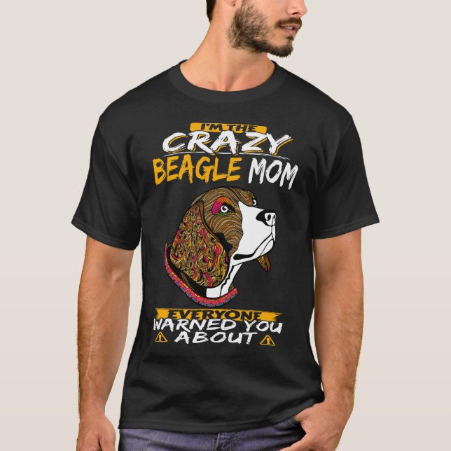 Camiseta 159 Eu sou a Louca Beagle Mãe (Frente)