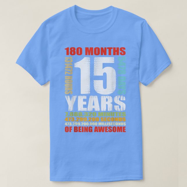 Camiseta 15 Aniversário De 15 Anos Meninas Crianças Sendo U (Frente do Design)