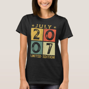 Camiseta 15 Aniversário Decorações Julho De 2007 15 Anos